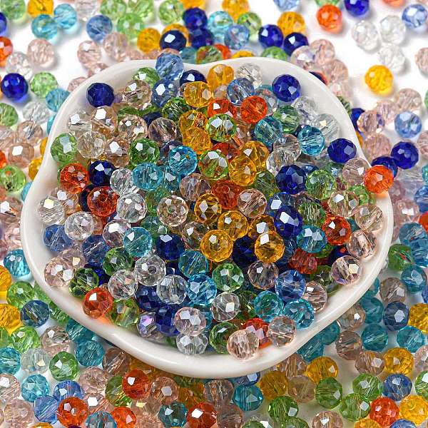 PandaHall Glass Beads, Faceted, Rondelle, Mixed Color, 6x5mm, Hole: 1mm, about 2360pcs/500g Glass Rondelle Multicolor
PandaHall Glass Beads, Faceted, Rondelle, Mixed Color, 6x5mm, Hole: 1mm, about 2360pcs/500g Glass Rondelle Multicolor