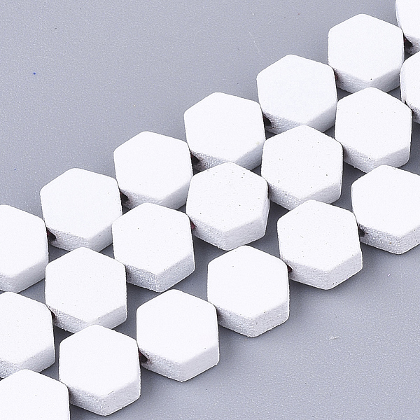 PandaHall Spray Painted Non-magnetic Synthetic Hematite Beads Strands, Hexagon, White, 6.5x6x2.5mm, Hole: 1mm, about 66pcs/strand, 15.7 inch...
PandaHall Spray Painted Non-magnetic Synthetic Hematite Beads Strands, Hexagon, White, 6.5x6x2.5mm, Hole: 1mm, about 66pcs/strand, 15.7 inch...