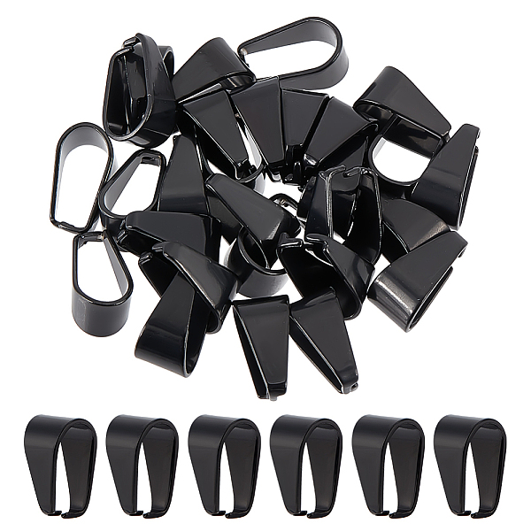PandaHall SUNNYCLUE 30Pcs 304 Stainless Steel Snap on Bails, Black, 13x8.5x7mm, Inner: 12x7mm 304 Stainless Steel
PandaHall SUNNYCLUE 30Pcs 304 Stainless Steel Snap on Bails, Black, 13x8.5x7mm, Inner: 12x7mm 304 Stainless Steel