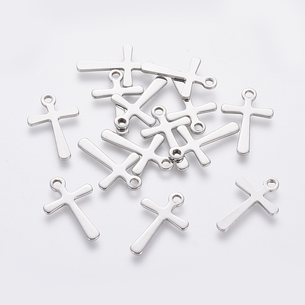 PandaHall 201 Stainless Steel Tiny Cross Charms, Stainless Steel Color, 15x10x0.7mm, Hole: 1.4mm 201 Stainless Steel Cross
PandaHall 201 Stainless Steel Tiny Cross Charms, Stainless Steel Color, 15x10x0.7mm, Hole: 1.4mm 201 Stainless Steel Cross