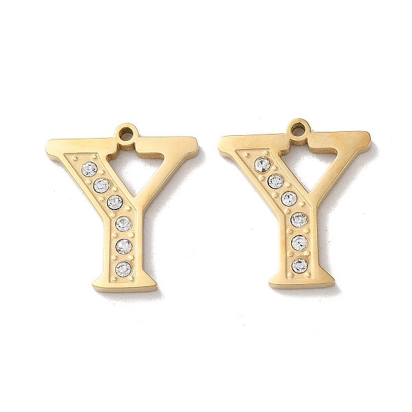 PandaHall Real 14K Gold Plated 304 Stainless Steel Pendants, with Rhinestone, Letter Y, 17.5x15.5x2mm, Hole: 1.2mm Stainless..., Clear
PandaHall Real 14K Gold Plated 304 Stainless Steel Pendants, with Rhinestone, Letter Y, 17.5x15.5x2mm, Hole: 1.2mm Stainless..., Clear