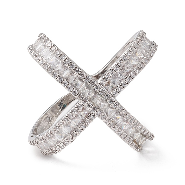 PandaHall Clear Cubic Zirconia Criss Cross Open Cuff Ring, Rack Plating Brass Wide Chunky Ring for Women, Lead Free & Cadmium Free, Real...
PandaHall Clear Cubic Zirconia Criss Cross Open Cuff Ring, Rack Plating Brass Wide Chunky Ring for Women, Lead Free & Cadmium Free, Real...