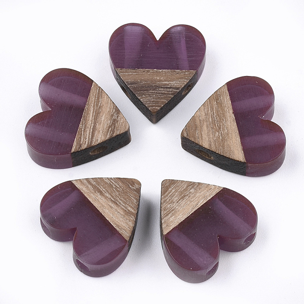 PandaHall Resin & Walnut Wood Multi Strand Links, Heart, Purple, 17.5~18x17x5.5~6.5mm, Hole: 2mm Resin+Wood Heart Purple
PandaHall Resin & Walnut Wood Multi Strand Links, Heart, Purple, 17.5~18x17x5.5~6.5mm, Hole: 2mm Resin+Wood Heart Purple