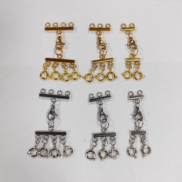 PandaHall UNICRAFTALE 6Pcs 2 Colors 3 Styles Jewelry Clasps Kit 304 Stainless Steel Lobster Claw Clasps Multi-Strand Lock Clasp Necklace...
PandaHall UNICRAFTALE 6Pcs 2 Colors 3 Styles Jewelry Clasps Kit 304 Stainless Steel Lobster Claw Clasps Multi-Strand Lock Clasp Necklace...