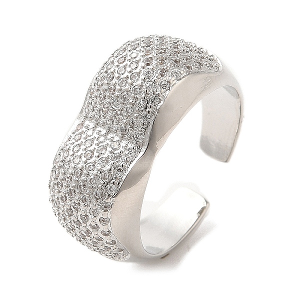 PandaHall Brass Micro Pave Cubic Zirconia Open Cuff Rings, Platinum, Inner Diameter: 17mm Brass+Cubic Zirconia Clear
PandaHall Brass Micro Pave Cubic Zirconia Open Cuff Rings, Platinum, Inner Diameter: 17mm Brass+Cubic Zirconia Clear