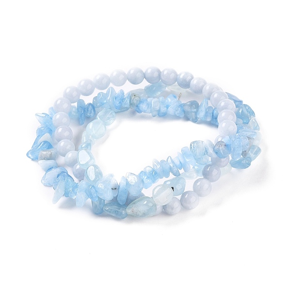 PandaHall Natural Aquamarine Stretch Bracelets, Stackable Bracelets, Round & Chips Shapes, 1/4~3/8 inch(0.65~1cm), Inner Diameter...
PandaHall Natural Aquamarine Stretch Bracelets, Stackable Bracelets, Round & Chips Shapes, 1/4~3/8 inch(0.65~1cm), Inner Diameter...