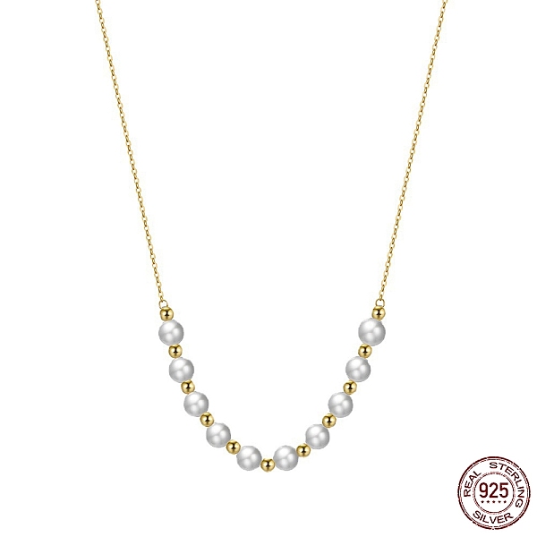 PandaHall Natural Pearl Beaded Pendant Necklace with 925 Sterling Chains, with S925 Stamp, Golden, 16.93 inch(43cm) Sterling Silver
PandaHall Natural Pearl Beaded Pendant Necklace with 925 Sterling Chains, with S925 Stamp, Golden, 16.93 inch(43cm) Sterling Silver