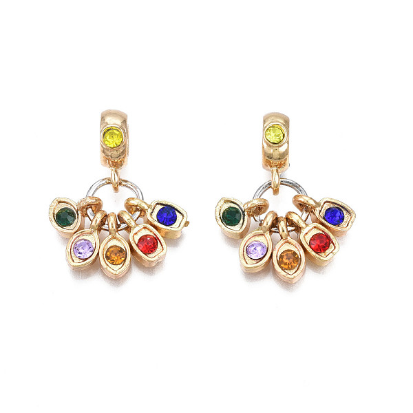 PandaHall Rack Plating Alloy European Dangle Charms, with Rhinestone, Large Hole Beads, Cadmium Free & Lead Free, Golden, Eye & Rectangle..., Multicolor
PandaHall Rack Plating Alloy European Dangle Charms, with Rhinestone, Large Hole Beads, Cadmium Free & Lead Free, Golden, Eye & Rectangle..., Multicolor