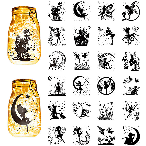 PandaHall CREATCABIN 24Pcs Fairy Silhouettes Mason Jar Decor Lantern Laser Cutouts Decoration Plastic Scrapbook Embellishment for Jars Wall...
PandaHall CREATCABIN 24Pcs Fairy Silhouettes Mason Jar Decor Lantern Laser Cutouts Decoration Plastic Scrapbook Embellishment for Jars Wall...