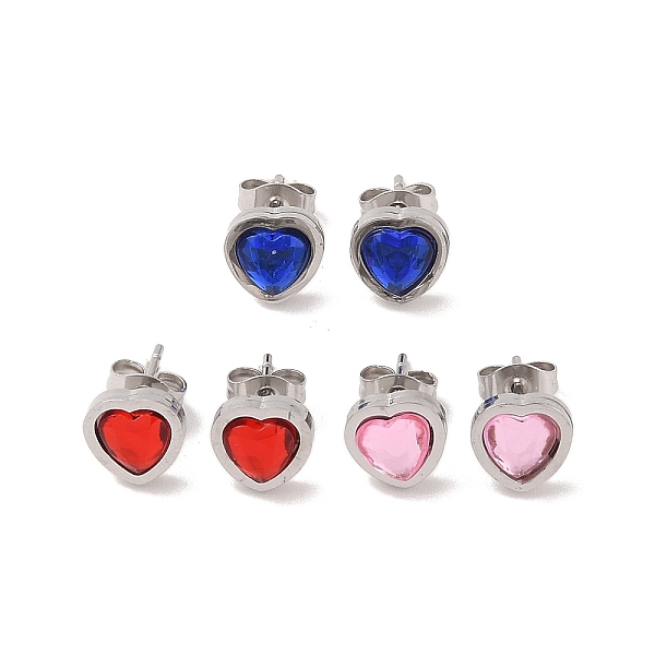 PandaHall 3 Pairs 3 Colors 304 Stainless Steel Heart Stud Earrings for Women, with Resin, Stainless Steel Color, Mixed Color, 8x8mm, 1..., Multicolor
PandaHall 3 Pairs 3 Colors 304 Stainless Steel Heart Stud Earrings for Women, with Resin, Stainless Steel Color, Mixed Color, 8x8mm, 1..., Multicolor