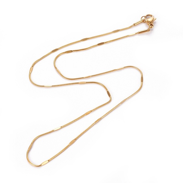 PandaHall 304 Stainless Steel Snake Chain Necklaces, with Lobster Claw Clasps, Golden, 16.8 inch(42.8cm), 1~1.5mm 304 Stainless Steel
PandaHall 304 Stainless Steel Snake Chain Necklaces, with Lobster Claw Clasps, Golden, 16.8 inch(42.8cm), 1~1.5mm 304 Stainless Steel