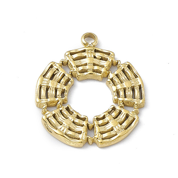 PandaHall Ion Plating(IP) 304 Stainless Steel Pendants, Flat Round Charms, Real 14K Gold Plated, 17.5x15x1.2mm, Hole: 1.4mm 304 Stainless...
PandaHall Ion Plating(IP) 304 Stainless Steel Pendants, Flat Round Charms, Real 14K Gold Plated, 17.5x15x1.2mm, Hole: 1.4mm 304 Stainless...