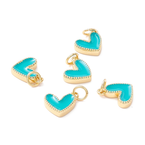 PandaHall Rack Plating Brass Enamel Charms, with Jump Ring, Cadmium Free & Nickel Free & Lead Free, Real 18K Gold Long-Lasting Plated, Heart...
PandaHall Rack Plating Brass Enamel Charms, with Jump Ring, Cadmium Free & Nickel Free & Lead Free, Real 18K Gold Long-Lasting Plated, Heart...