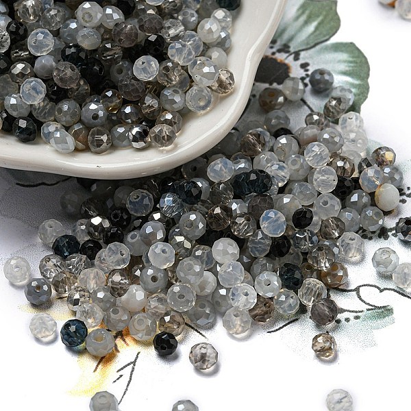 PandaHall Transparent Glass Beads, Faceted, Rondelle, Dark Gray, 4.5x4mm, Hole: 1mm, about 2000pcs/set Glass Rondelle
PandaHall Transparent Glass Beads, Faceted, Rondelle, Dark Gray, 4.5x4mm, Hole: 1mm, about 2000pcs/set Glass Rondelle