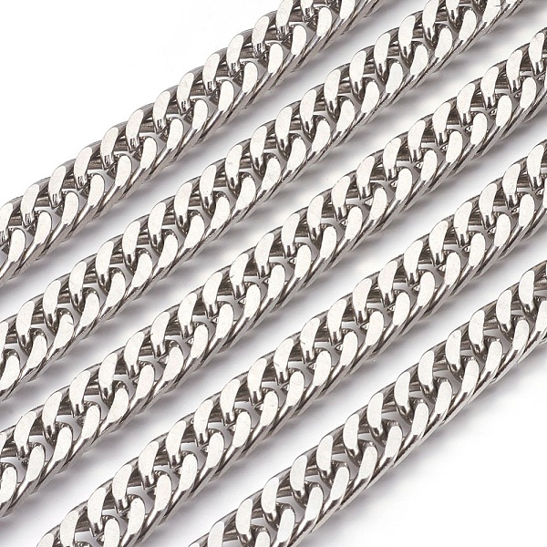 PandaHall 201 Stainless Steel Cuban Link Chains, Chunky Curb Chains, Unwelded, Stainless Steel Color, 9mm, 13x9x4mm 201 Stainless Steel
PandaHall 201 Stainless Steel Cuban Link Chains, Chunky Curb Chains, Unwelded, Stainless Steel Color, 9mm, 13x9x4mm 201 Stainless Steel