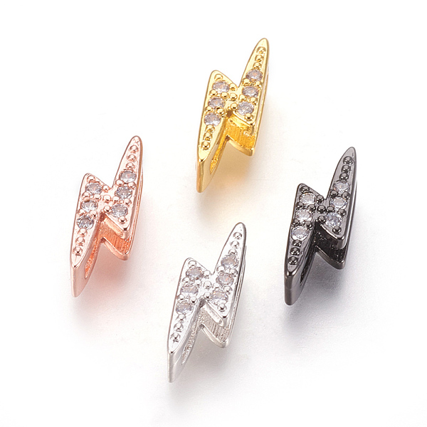 PandaHall Brass Micro Pave Cubic Zirconia Slide Charms, Lead Free & Cadmium Free & Nickel Free, Long-Lasting Plated, Lightning Bolt, Clear...
PandaHall Brass Micro Pave Cubic Zirconia Slide Charms, Lead Free & Cadmium Free & Nickel Free, Long-Lasting Plated, Lightning Bolt, Clear...