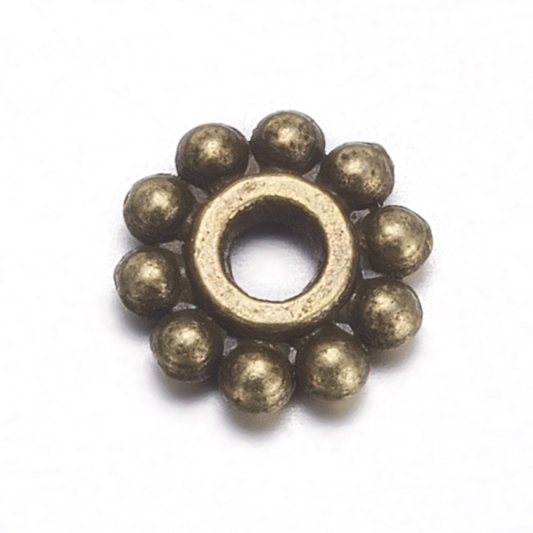 PandaHall Gear Tibetan Style Alloy Spacer Beads, Lead Free & Cadmium Free & Nickel Free, Flower, Antique Bronze, 6.5mm, Hole: 2mm Alloy Gear
PandaHall Gear Tibetan Style Alloy Spacer Beads, Lead Free & Cadmium Free & Nickel Free, Flower, Antique Bronze, 6.5mm, Hole: 2mm Alloy Gear