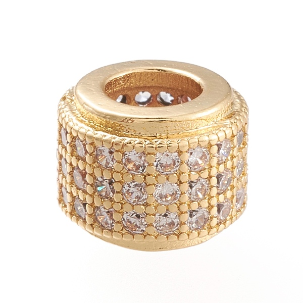 PandaHall Golden Plated Brass Micro Pave Cubic Zirconia European Beads, Large Hole Beads, Long-Lasting Plated, Column, Clear, 8.5x7.5mm...
PandaHall Golden Plated Brass Micro Pave Cubic Zirconia European Beads, Large Hole Beads, Long-Lasting Plated, Column, Clear, 8.5x7.5mm...