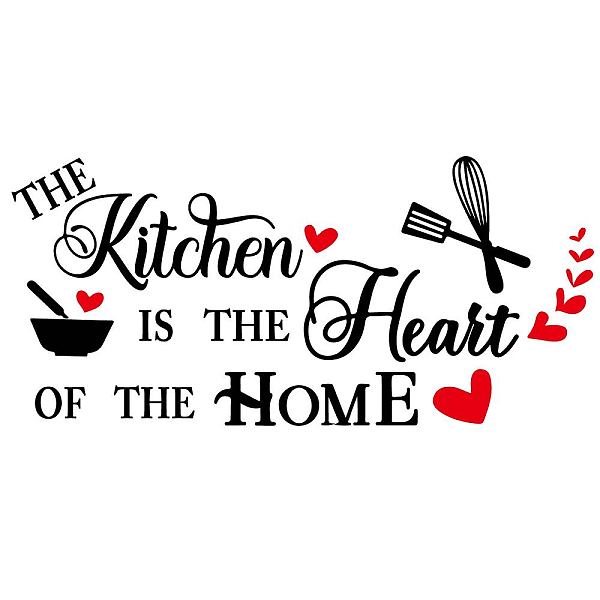 PandaHall PVC Wall Stickers, Wall Decoration, Word The Kitchen Is The Heart of The Home, Tableware Pattern, 290x900mm PVC Tableware
PandaHall PVC Wall Stickers, Wall Decoration, Word The Kitchen Is The Heart of The Home, Tableware Pattern, 290x900mm PVC Tableware