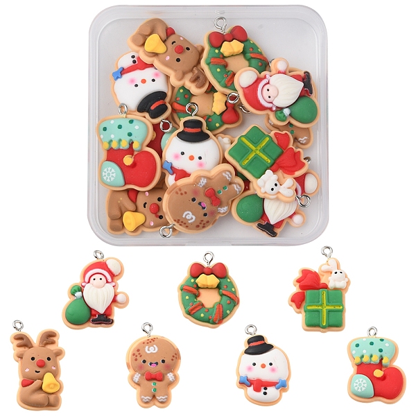 PandaHall 14Pcs 7 Styles Christmas Theme Opaque Resin Pendants, with Platinum Tone Iron Loops, Snowman & Reindeer & Santa Claus, Mixed..., Multicolor
PandaHall 14Pcs 7 Styles Christmas Theme Opaque Resin Pendants, with Platinum Tone Iron Loops, Snowman & Reindeer & Santa Claus, Mixed..., Multicolor
