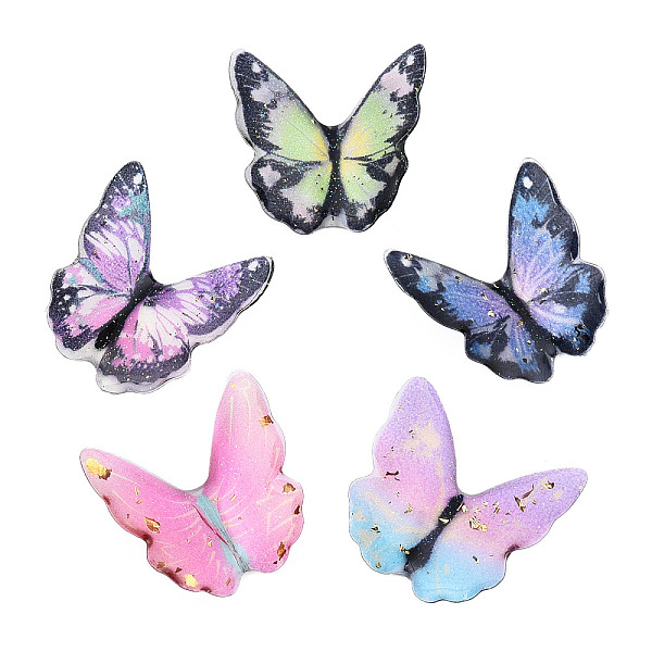 PandaHall Transparent Epoxy Resin Cabochons, with Glitter Powder and Gold Foil, Butterfly, Mixed Color, 22~23x21.5~24.5x3~6mm Epoxy Resin..., Multicolor
PandaHall Transparent Epoxy Resin Cabochons, with Glitter Powder and Gold Foil, Butterfly, Mixed Color, 22~23x21.5~24.5x3~6mm Epoxy Resin..., Multicolor