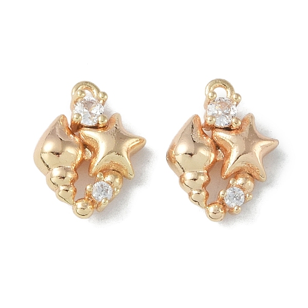 PandaHall Ocean Collection Theme Jewelry, Brass with Cubic Zirconia Charms, Real 18K Gold Plated, Starfish, 12.5x9.5x4mm, Hole: 1mm..., Clear
PandaHall Ocean Collection Theme Jewelry, Brass with Cubic Zirconia Charms, Real 18K Gold Plated, Starfish, 12.5x9.5x4mm, Hole: 1mm..., Clear