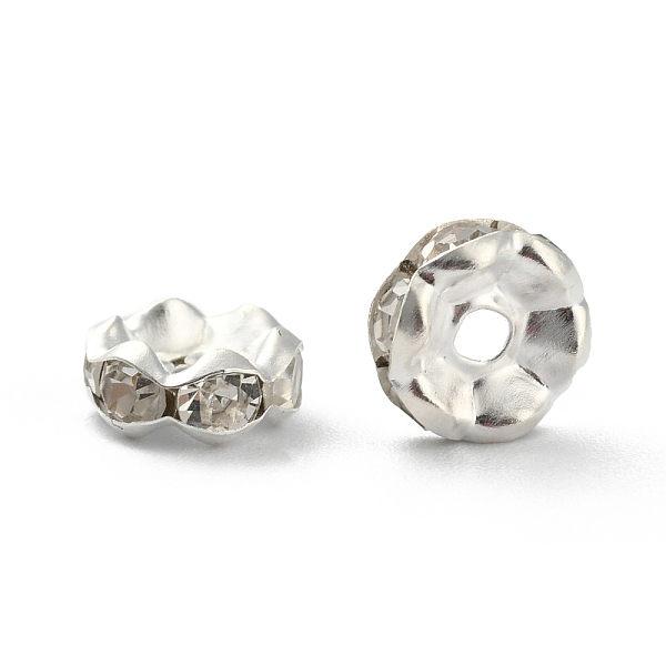PandaHall Iron Rhinestone Spacer Beads, Grade B, Waves Edge, Rondelle, Silver Color Plated, Clear, Size: about 8mm in diameter, 3.5mm thick...
PandaHall Iron Rhinestone Spacer Beads, Grade B, Waves Edge, Rondelle, Silver Color Plated, Clear, Size: about 8mm in diameter, 3.5mm thick...