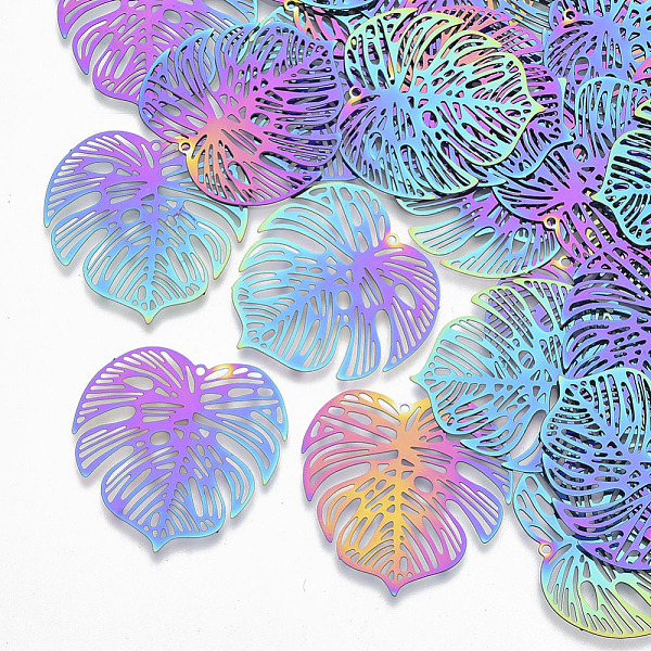 PandaHall Ion Plating(IP) 201 Stainless Steel Filigree Pendants, Etched Metal Embellishments, Tropical Leaf Charms, Monstera Leaf, Rainbow...
PandaHall Ion Plating(IP) 201 Stainless Steel Filigree Pendants, Etched Metal Embellishments, Tropical Leaf Charms, Monstera Leaf, Rainbow...