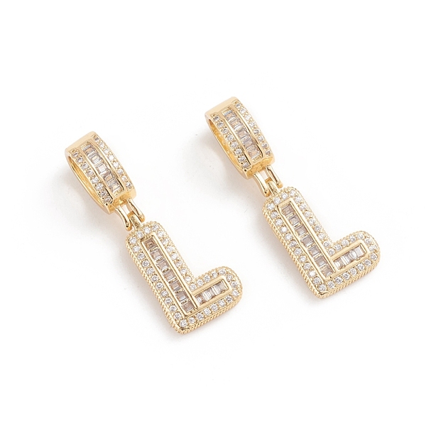 PandaHall Brass Micro Pave Cubic Zirconia Pendants, Long-Lasting Plated, Letter, Clear, Letter.L, 33mm, Hole: 6.5x9mm, Letter.L: 20x12x3.5mm...
PandaHall Brass Micro Pave Cubic Zirconia Pendants, Long-Lasting Plated, Letter, Clear, Letter.L, 33mm, Hole: 6.5x9mm, Letter.L: 20x12x3.5mm...