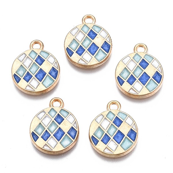 PandaHall Alloy Enamel Pendants, Cadmium Free & Lead Free, Light Gold, Flat Round with Quadrangle, Aquamarine, 17x14x2mm, Hole: 1.8mm..., Green
PandaHall Alloy Enamel Pendants, Cadmium Free & Lead Free, Light Gold, Flat Round with Quadrangle, Aquamarine, 17x14x2mm, Hole: 1.8mm..., Green