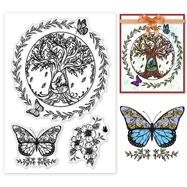 PandaHall PH Tree of Life Clear Stamp, PVC Plastic Transparent Stamp Tree Butterfly Flower Stamp Greeting Card Stamp Seal Stamp for DIY...
PandaHall PH Tree of Life Clear Stamp, PVC Plastic Transparent Stamp Tree Butterfly Flower Stamp Greeting Card Stamp Seal Stamp for DIY...