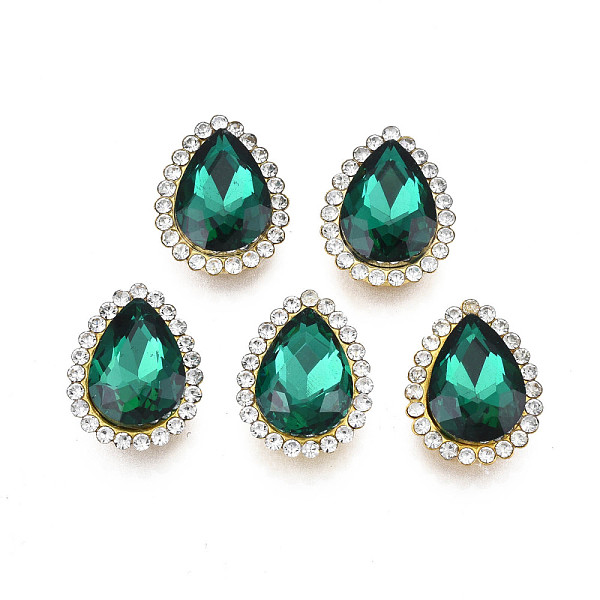 PandaHall Sew on Rhinestone, Transparent Glass Rhinestone, with Iron Prong Settings, Faceted, Teardrop, Emerald, 18x14x7mm, Hole: 1.6mm..., Green
PandaHall Sew on Rhinestone, Transparent Glass Rhinestone, with Iron Prong Settings, Faceted, Teardrop, Emerald, 18x14x7mm, Hole: 1.6mm..., Green