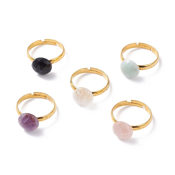 PandaHall Natural Mixed Gemstone Adjustable Rings, Brass Jewelry for Girl Women, Golden, US Size 6 3/4~US Size 7 1/4(17.1mm~17.5mm) Mixed...
PandaHall Natural Mixed Gemstone Adjustable Rings, Brass Jewelry for Girl Women, Golden, US Size 6 3/4~US Size 7 1/4(17.1mm~17.5mm) Mixed...