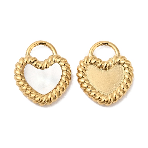 PandaHall Ion Plating(IP) 304 Stainless Steel Pendants, with White Shell, Heart Charm, Real 14K Gold Plated, 17.5x15x3mm, Hole: 6x4.5mm...
PandaHall Ion Plating(IP) 304 Stainless Steel Pendants, with White Shell, Heart Charm, Real 14K Gold Plated, 17.5x15x3mm, Hole: 6x4.5mm...