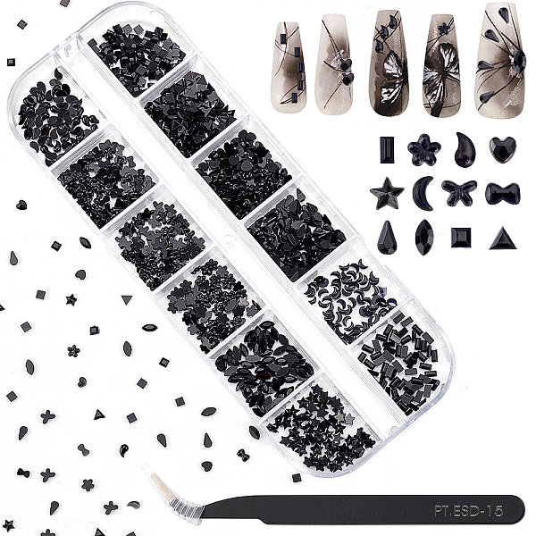 PandaHall 1440pcs Nail Art Cabochons, 12 Style Resin Nail Charms Black Moon Flower 3D Nail Art Accessories with Beading Tweezers for Women...
PandaHall 1440pcs Nail Art Cabochons, 12 Style Resin Nail Charms Black Moon Flower 3D Nail Art Accessories with Beading Tweezers for Women...