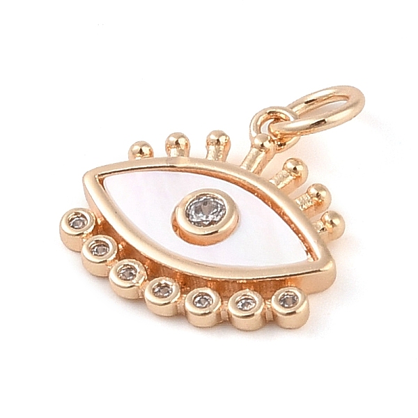 PandaHall Brass Pave Clear Cubic Zirconia & Shell Eye Charms with Jump Rings, Real 18K Gold Plated, 13.5x14x2.5mm, Hole: 3.5mm Shell Eye...
PandaHall Brass Pave Clear Cubic Zirconia & Shell Eye Charms with Jump Rings, Real 18K Gold Plated, 13.5x14x2.5mm, Hole: 3.5mm Shell Eye...