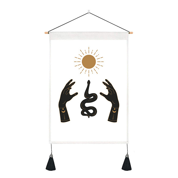 PandaHall Tarot Pattern Polyester Wall Hanging Tapestry, Vertical Tapestry, with Wood Rod & Iron Traceless Nail & Cord, for Home Decoration..., Black
PandaHall Tarot Pattern Polyester Wall Hanging Tapestry, Vertical Tapestry, with Wood Rod & Iron Traceless Nail & Cord, for Home Decoration..., Black