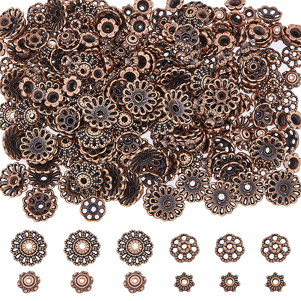 PandaHall DICOSMETIC 320pcs Beads Caps Tibetan Style Alloy Flower End Caps 4 Size Red Copper Filigree Caps for DIY Necklace Bracelet, Hole...
PandaHall DICOSMETIC 320pcs Beads Caps Tibetan Style Alloy Flower End Caps 4 Size Red Copper Filigree Caps for DIY Necklace Bracelet, Hole...