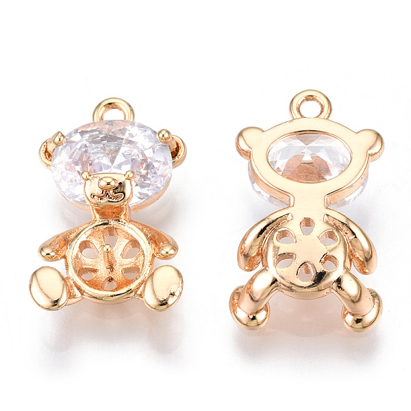 PandaHall Brass Micro Pave Clear Cubic Zirconia Peg Bails Pendants, Bear, Cadmium Free & Nickel Free & Lead Free, Real 18K Gold Plated...
PandaHall Brass Micro Pave Clear Cubic Zirconia Peg Bails Pendants, Bear, Cadmium Free & Nickel Free & Lead Free, Real 18K Gold Plated...