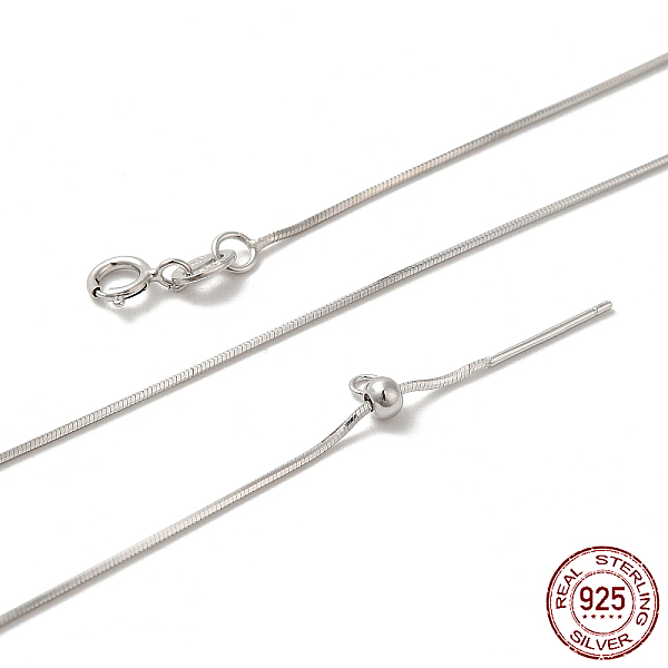 PandaHall Rhodium Plated 925 Sterling Silver Chain Necklaces, with Slider Stopper Beads and Spring Ring Clasps, with 925 Stamp, Platinum, 18...
PandaHall Rhodium Plated 925 Sterling Silver Chain Necklaces, with Slider Stopper Beads and Spring Ring Clasps, with 925 Stamp, Platinum, 18...