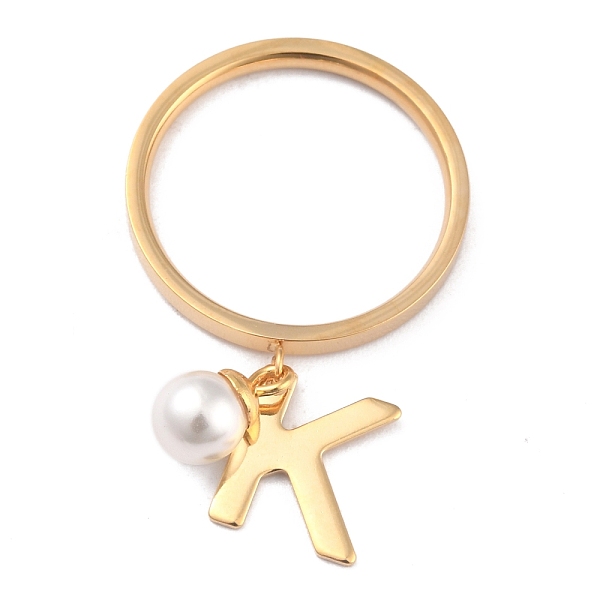 PandaHall Dual-use Items, 304 Stainless Steel Finger Rings or Pendants, with Plastic Round Beads, Golden, White, Letter.K, US Size 5~9...
PandaHall Dual-use Items, 304 Stainless Steel Finger Rings or Pendants, with Plastic Round Beads, Golden, White, Letter.K, US Size 5~9...