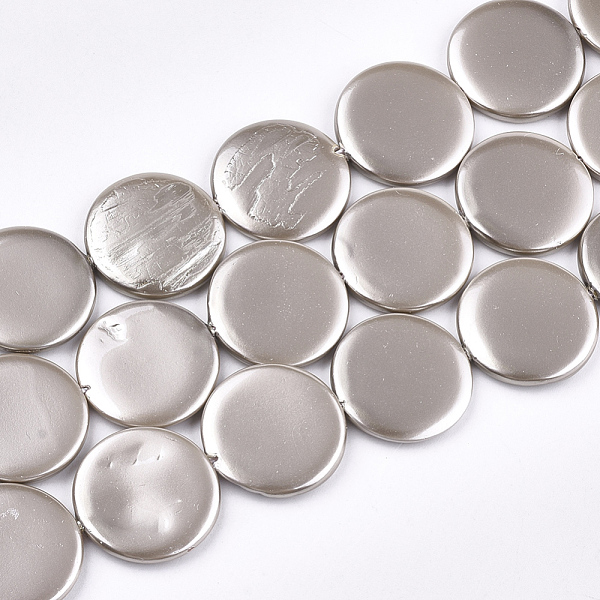 PandaHall Shell Pearl Beads Strands, Spray Painted, Flat Round, Silver, 20x3mm, Hole: 1mm, about 20pcs/strand, 15.9 inch Shell Pearl Flat...
PandaHall Shell Pearl Beads Strands, Spray Painted, Flat Round, Silver, 20x3mm, Hole: 1mm, about 20pcs/strand, 15.9 inch Shell Pearl Flat...