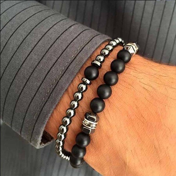 PandaHall Fashion Retro Black Matte Bracelet Set with Zircon Crown, Diamond Ball, Dice, Lion Head Bracelet Natural Gemstone Round Black
PandaHall Fashion Retro Black Matte Bracelet Set with Zircon Crown, Diamond Ball, Dice, Lion Head Bracelet Natural Gemstone Round Black