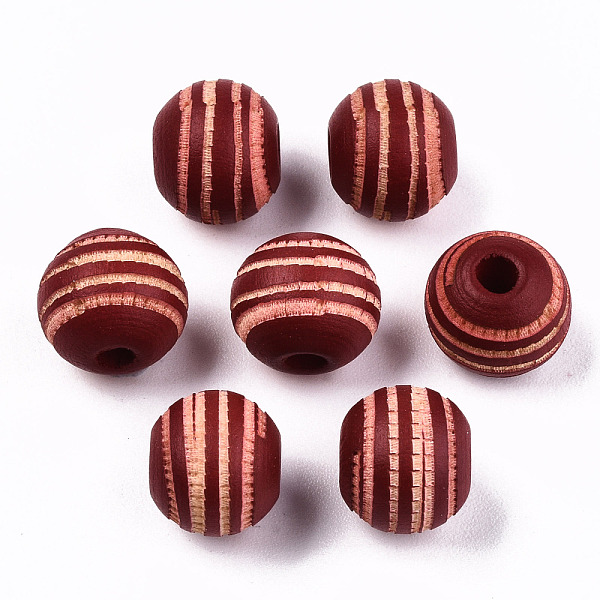 PandaHall Painted Natural Wood Beads, Laser Engraved Pattern, Round with Zebra-Stripe, FireBrick, 10x8.5mm, Hole: 2.5mm Schima Wood Round..., Red
PandaHall Painted Natural Wood Beads, Laser Engraved Pattern, Round with Zebra-Stripe, FireBrick, 10x8.5mm, Hole: 2.5mm Schima Wood Round..., Red