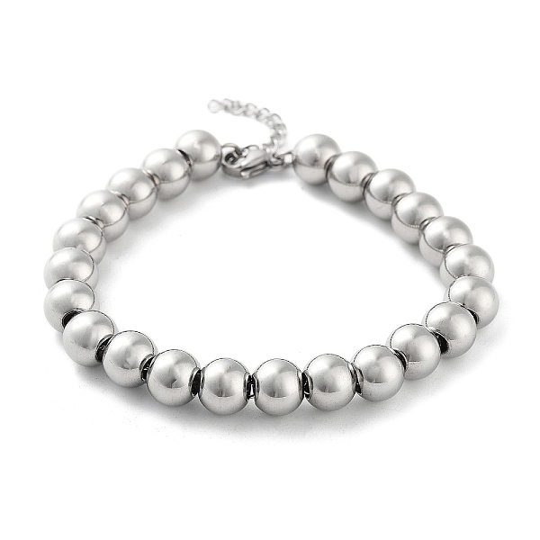PandaHall 202 Stainless Steel Round Beaded Bracelets for Men Women, Stainless Steel Color, 6-3/4 inch(17cm) 202 Stainless Steel Round
PandaHall 202 Stainless Steel Round Beaded Bracelets for Men Women, Stainless Steel Color, 6-3/4 inch(17cm) 202 Stainless Steel Round