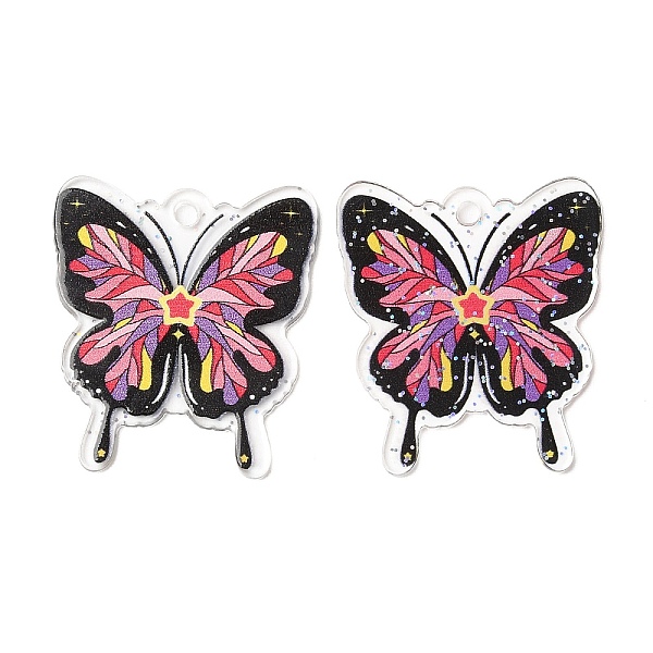 PandaHall Transparent Acrylic Pendants, with Glitter Powder, Butterfly, Hot Pink, 37.5x33.5x1.5mm, Hole: 2.8mm Acrylic Butterfly
PandaHall Transparent Acrylic Pendants, with Glitter Powder, Butterfly, Hot Pink, 37.5x33.5x1.5mm, Hole: 2.8mm Acrylic Butterfly