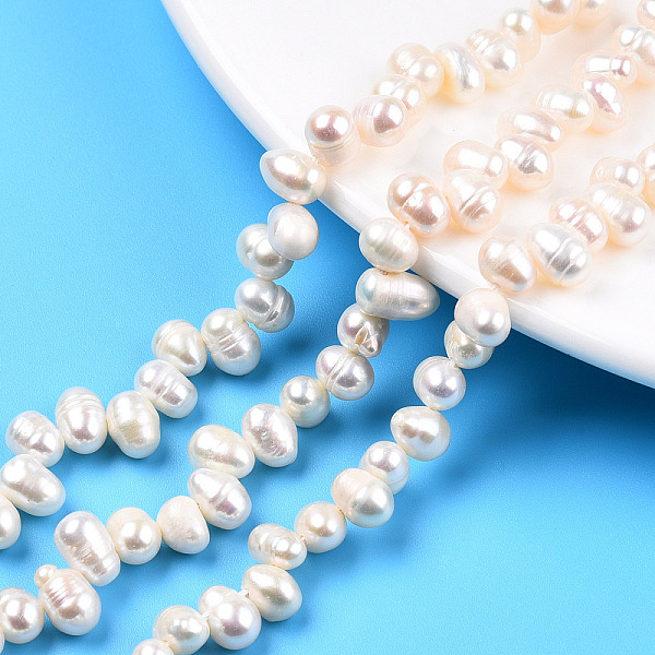 PandaHall Natural Cultured Freshwater Pearl Beads Strands, Oval, Seashell Color, 7~8.5x5~6.5mm, Hole: 0.7mm, about 68~71pcs/strand, 14.17...
PandaHall Natural Cultured Freshwater Pearl Beads Strands, Oval, Seashell Color, 7~8.5x5~6.5mm, Hole: 0.7mm, about 68~71pcs/strand, 14.17...