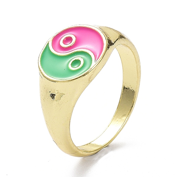 PandaHall Yin Yang Pattern Alloy Enamel Finger Rings, Open Rings, Light Gold, Colorful, 2.5~11mm, US Size 7 1/4(17.5mm) Alloy
PandaHall Yin Yang Pattern Alloy Enamel Finger Rings, Open Rings, Light Gold, Colorful, 2.5~11mm, US Size 7 1/4(17.5mm) Alloy