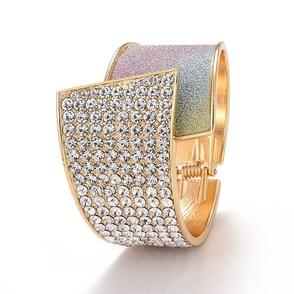 PandaHall Crystal Rhinestone Chunky Wrap Wide Cuff Bangle, Hinged Open Bangle with PU Leather for Women, Light Gold, Colorful, Inner...
PandaHall Crystal Rhinestone Chunky Wrap Wide Cuff Bangle, Hinged Open Bangle with PU Leather for Women, Light Gold, Colorful, Inner...