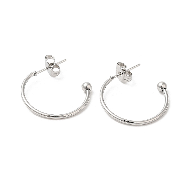 PandaHall 304 Stainless Steel Stud Earring, Half Hoop Ear Stud, Stainless Steel Color, 19.5x3x20mm 304 Stainless Steel Letter C
PandaHall 304 Stainless Steel Stud Earring, Half Hoop Ear Stud, Stainless Steel Color, 19.5x3x20mm 304 Stainless Steel Letter C